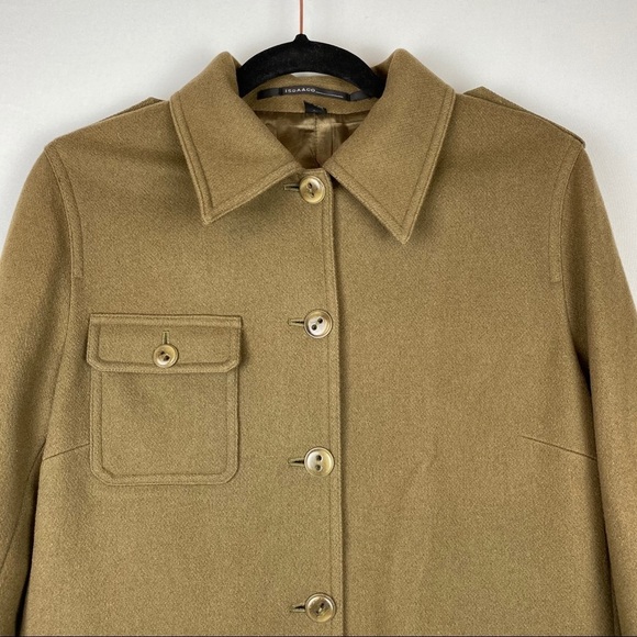 Isda & Co Wool Collared Button Up Military Jacket - Picture 3 of 11
